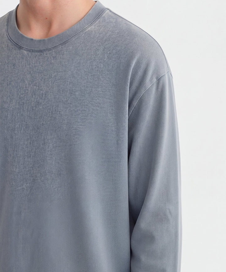 Garment-Dyed Crew Neck L/S T-Shirt