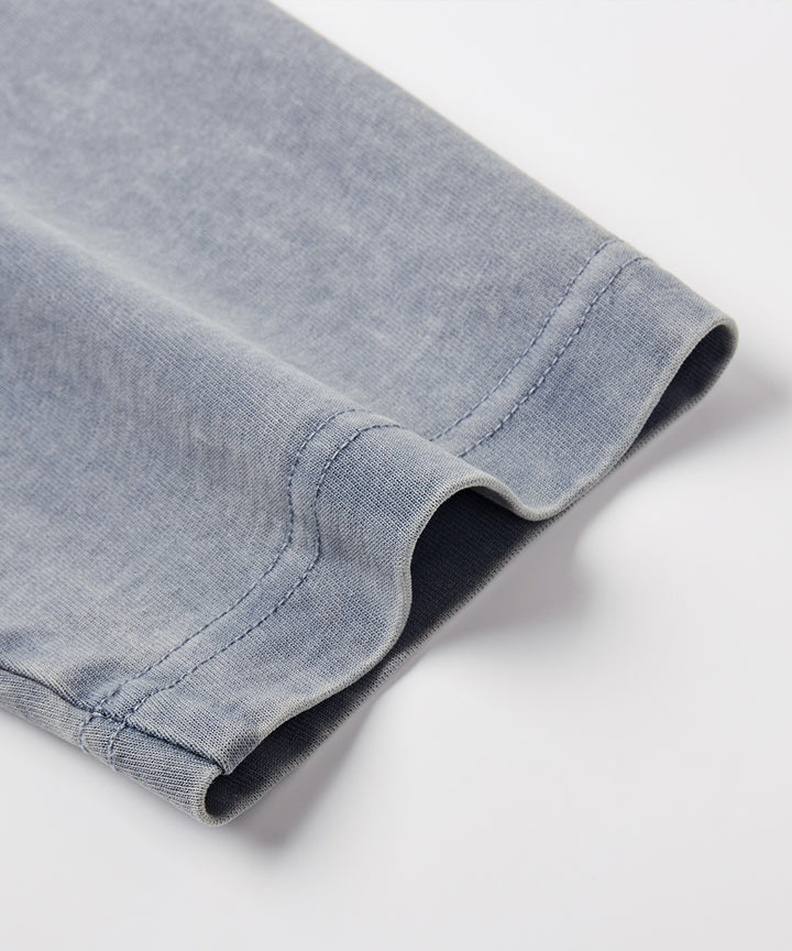 Garment-Dyed Crew Neck L/S T-Shirt