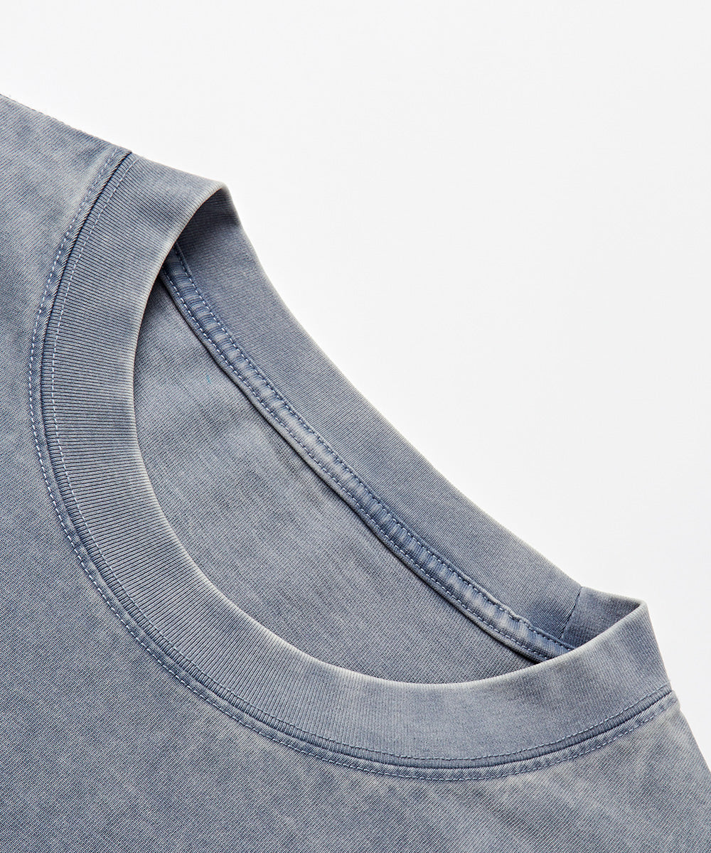 Garment-Dyed Crew Neck L/S T-Shirt