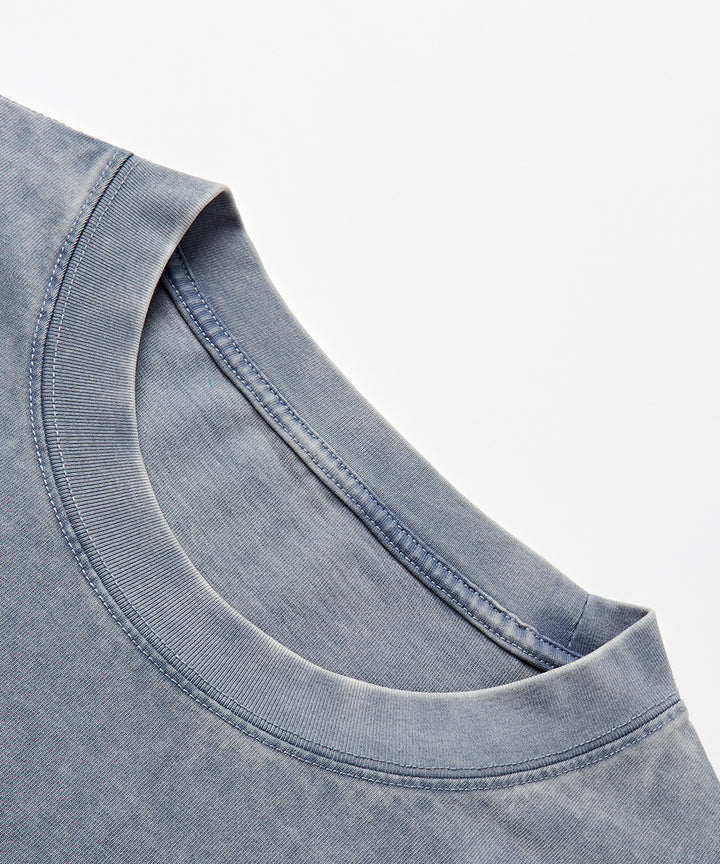 Garment-Dyed Crew Neck L/S T-Shirt