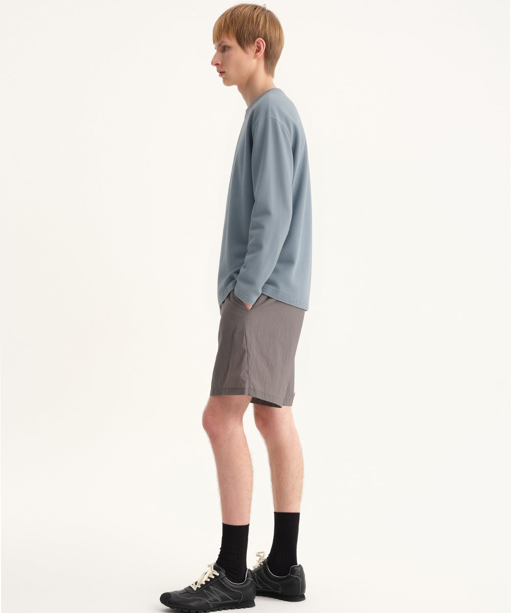 Garment-Dyed Crew Neck L/S T-Shirt