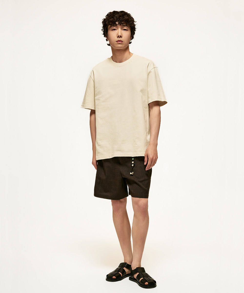 Washed Jersey Crewneck T-Shirt