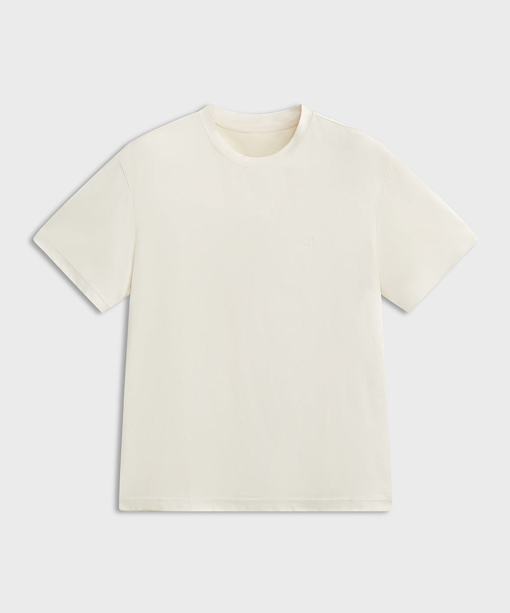 Fake Suede Crewneck T-Shirt