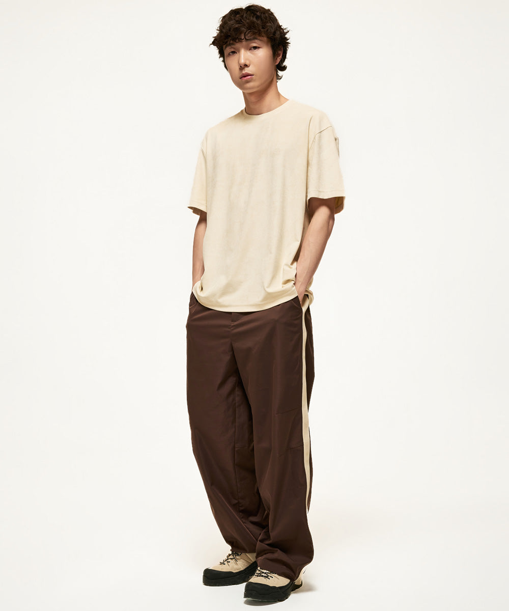 Fake Suede Crewneck T-Shirt