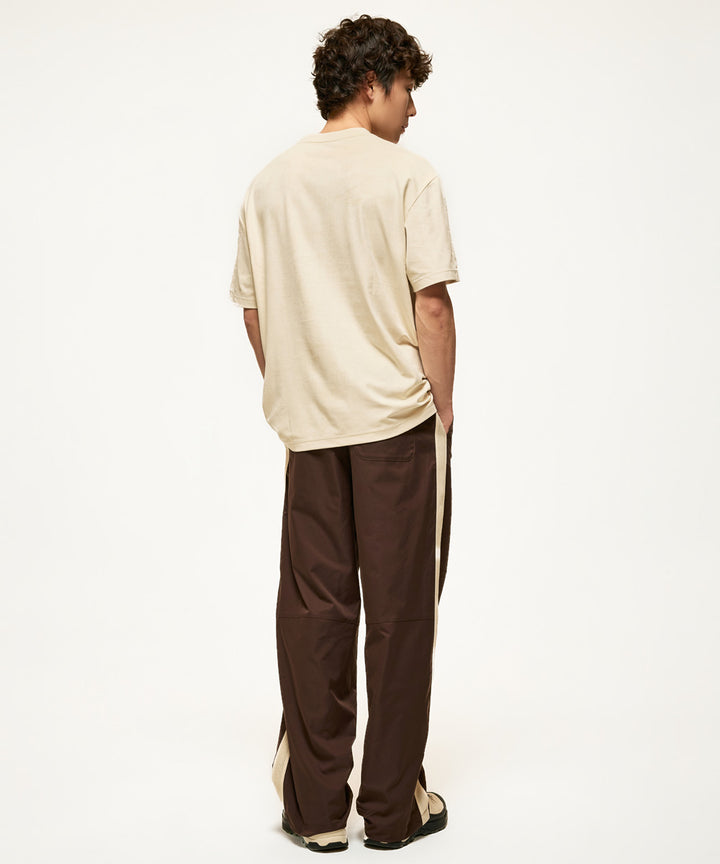 Fake Suede Crewneck T-Shirt