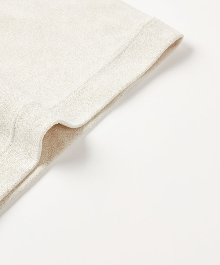 Fake Suede Crewneck T-Shirt