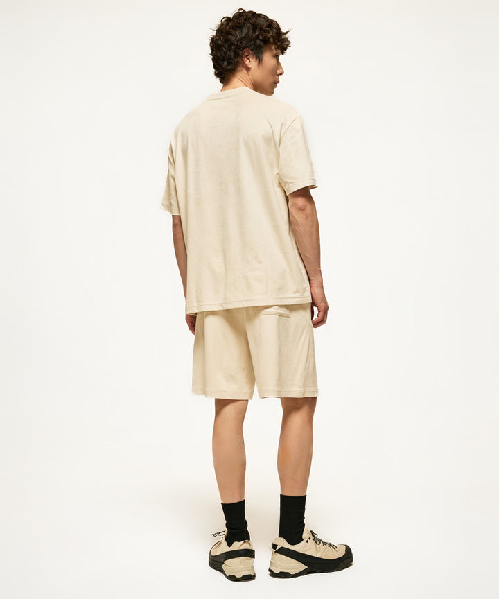 Fake Suede Crewneck T-Shirt
