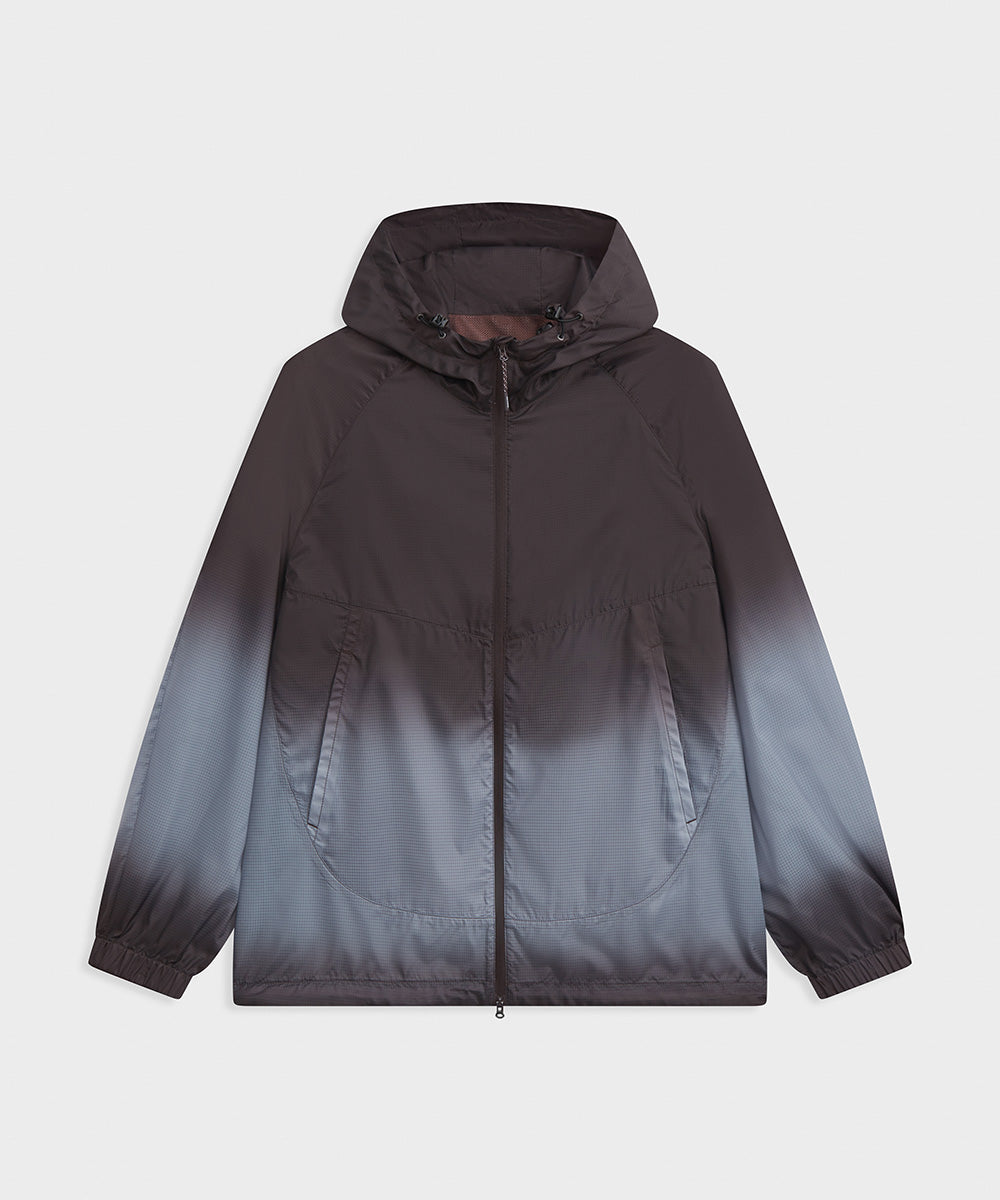 Gradient Woven Hooded Jacket