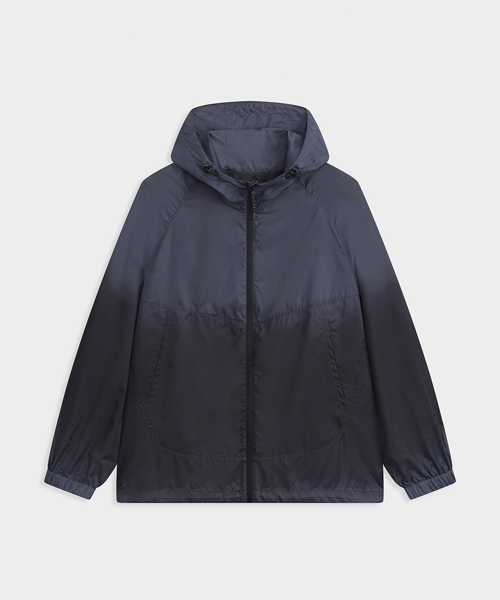 Gradient Woven Hooded Jacket
