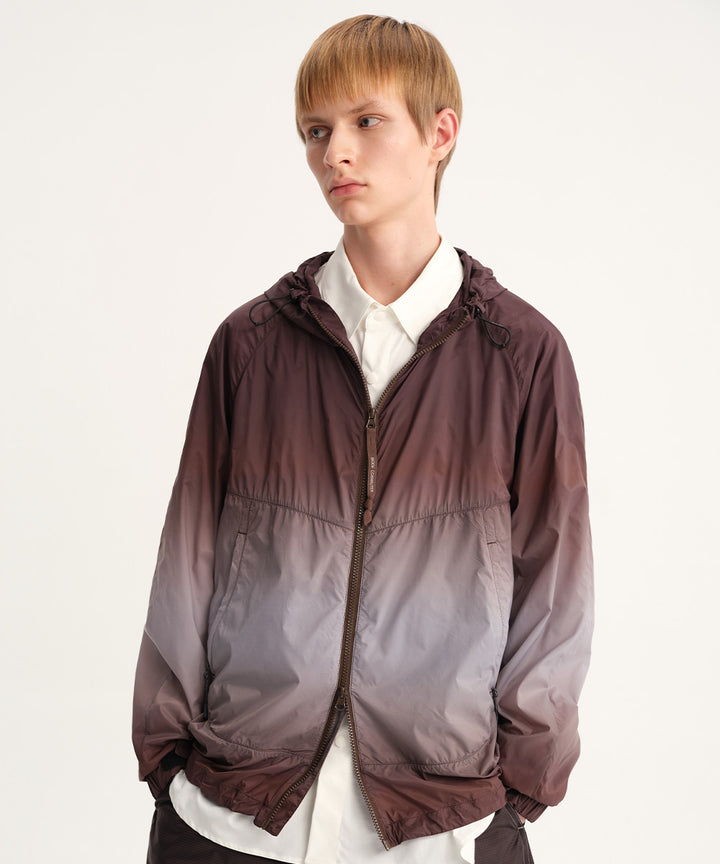 Gradient Woven Hooded Jacket