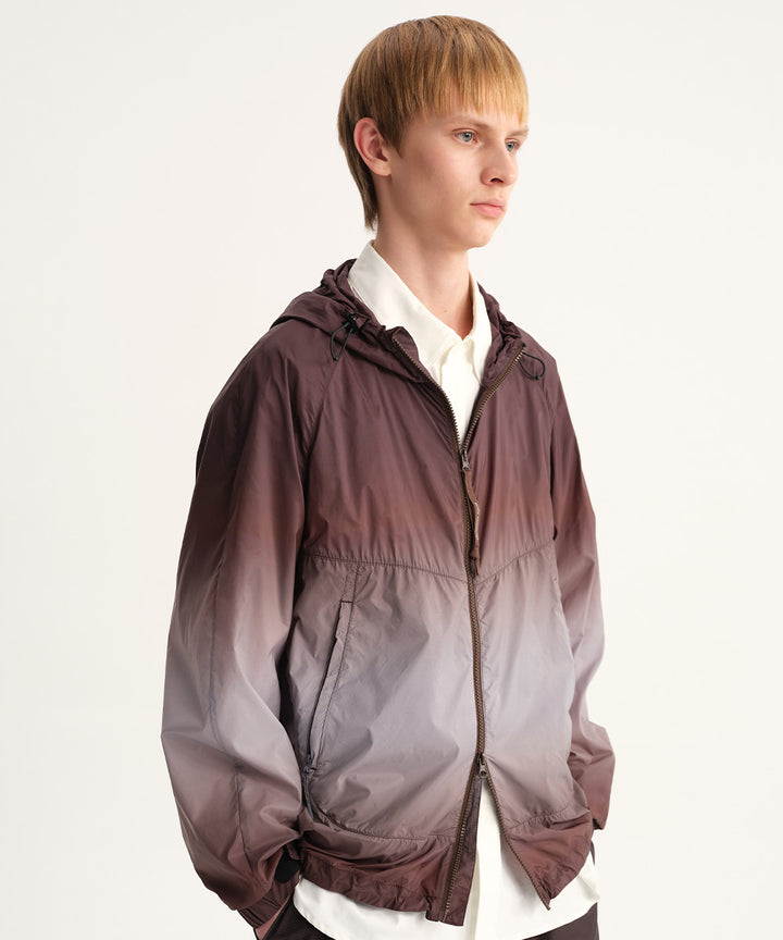 Gradient Woven Hooded Jacket