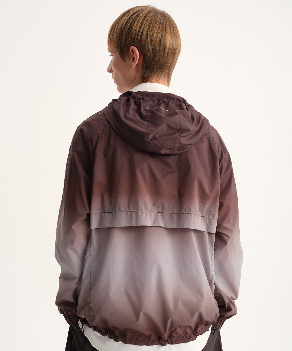 Gradient Woven Hooded Jacket
