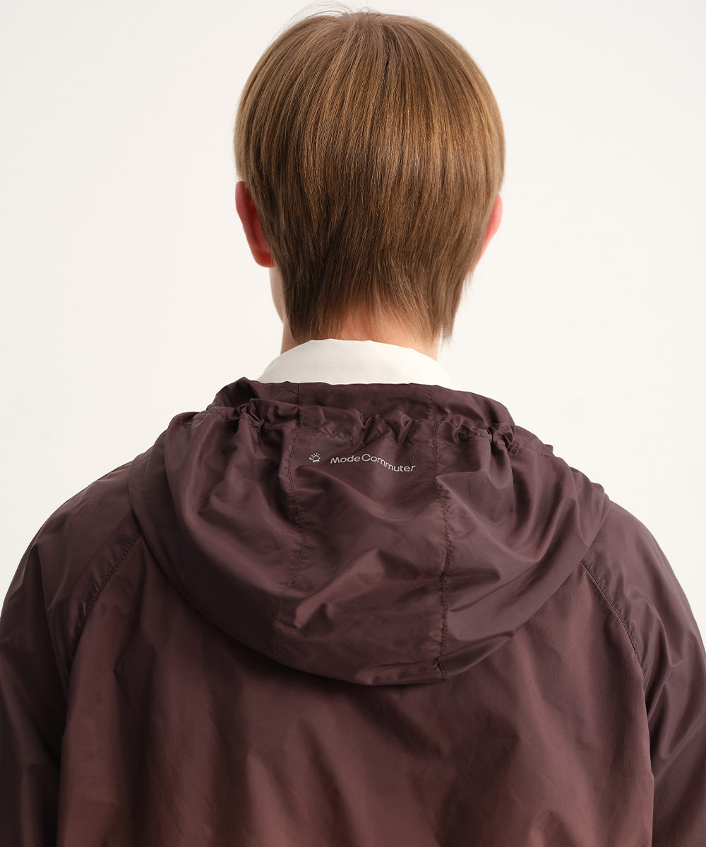 Gradient Woven Hooded Jacket