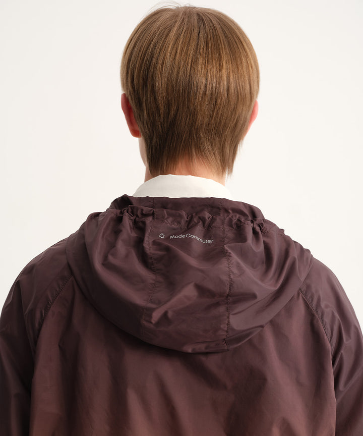 Gradient Woven Hooded Jacket