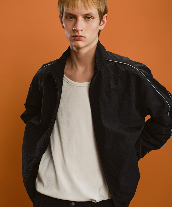 Dry-Touch Diamond-Stitched Blouson