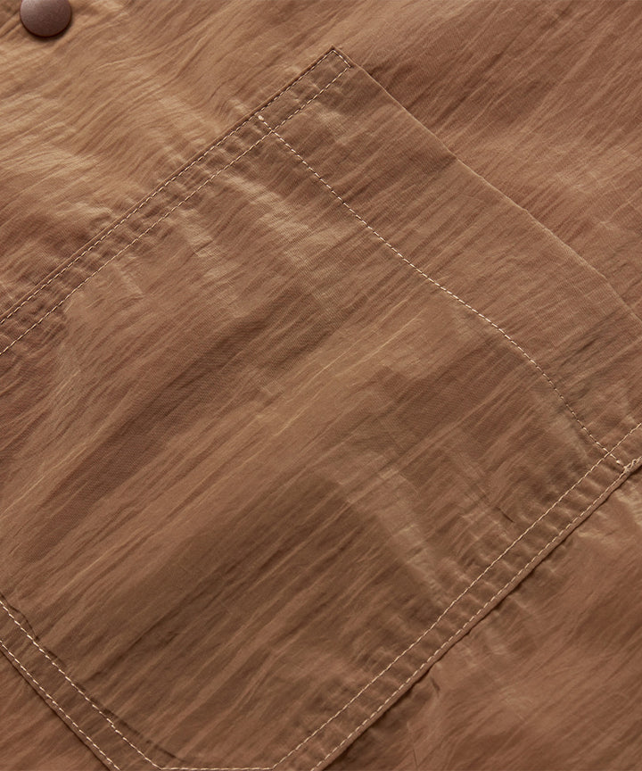Crinkled Luster Shirt Blouson