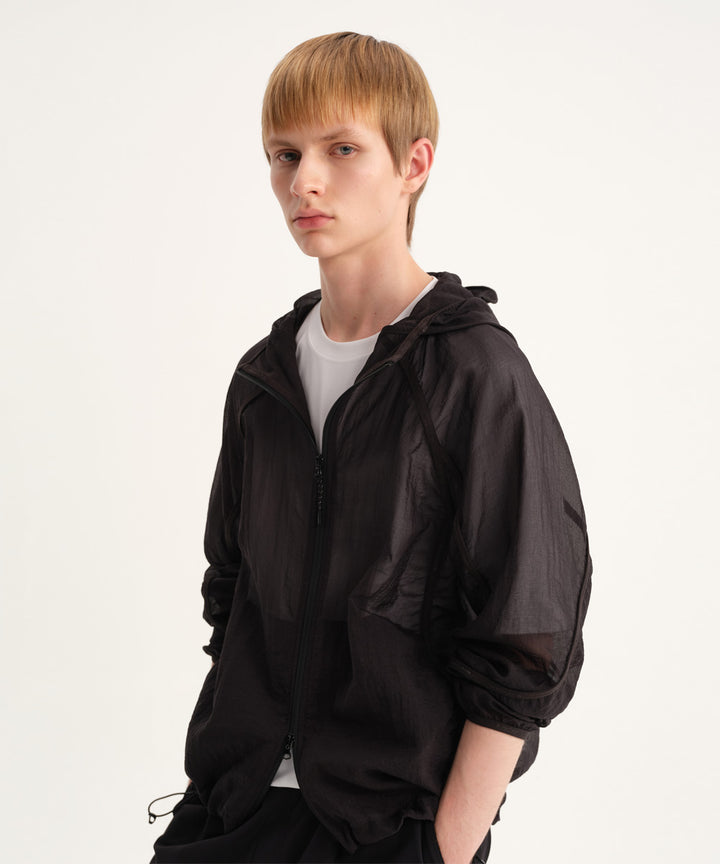 Lightweight Mesh Full-Zip Hoodie Jacket