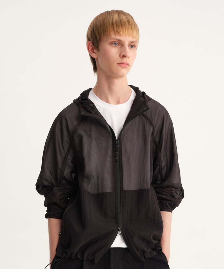 Lightweight Mesh Full-Zip Hoodie Jacket