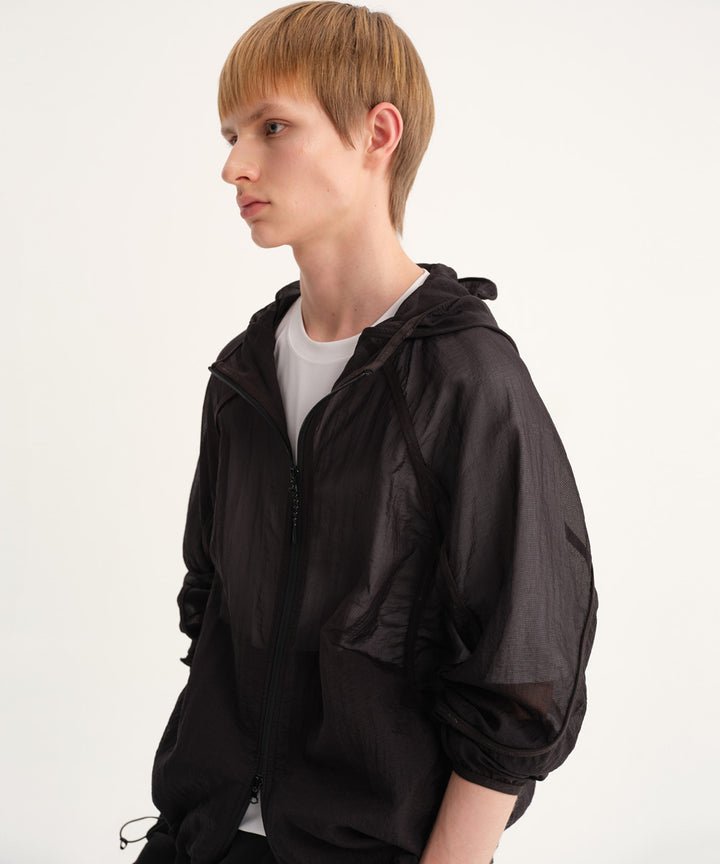 Lightweight Mesh Full-Zip Hoodie Jacket