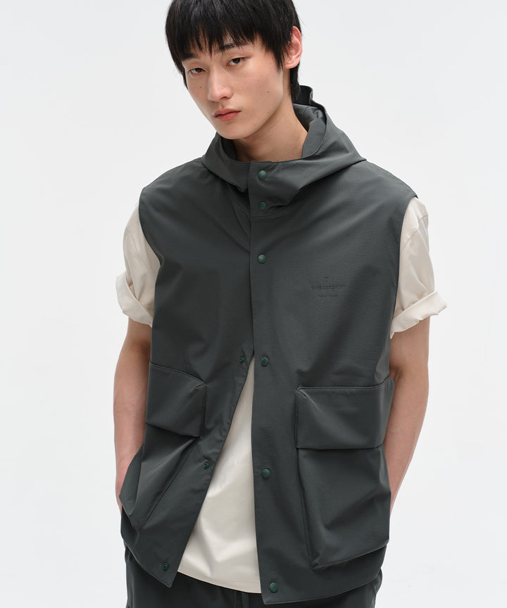 Relaxed-Fit Hooded Vest