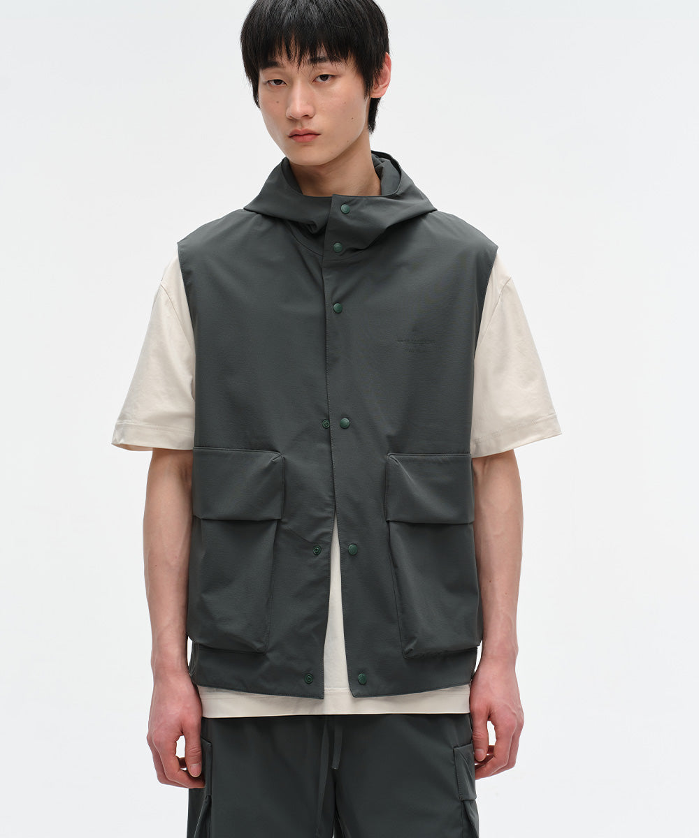 Relaxed-Fit Hooded Vest