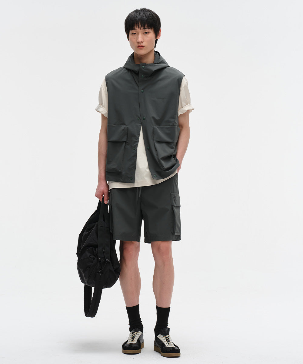 Relaxed-Fit Hooded Vest