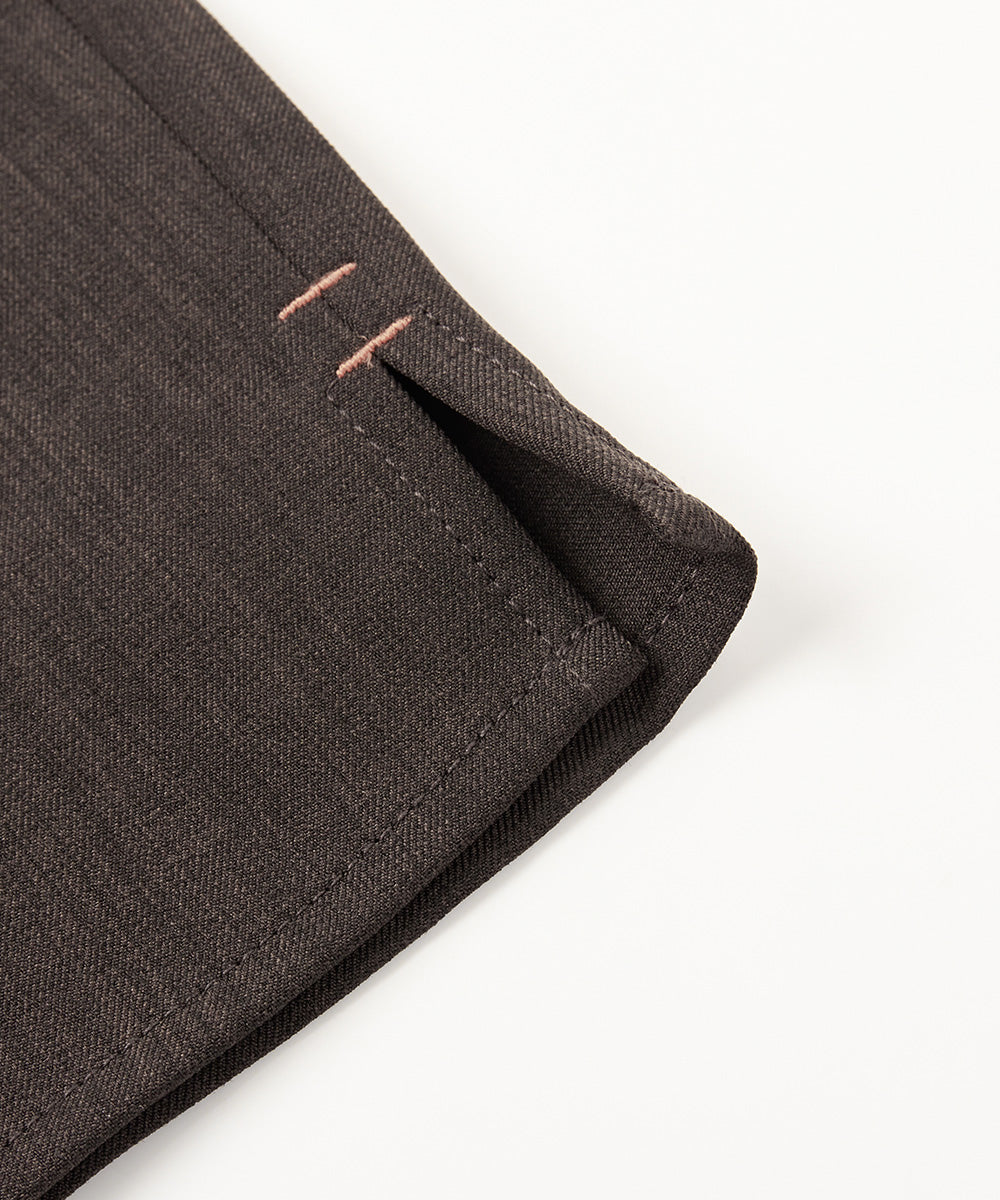 Short-sleeve open collar woven shirt