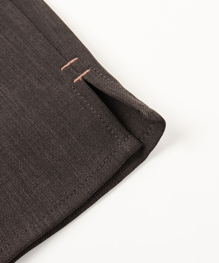 Short-sleeve open collar woven shirt