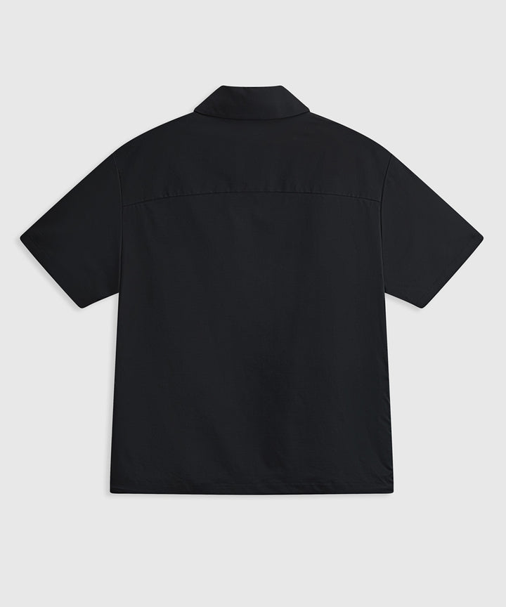 Side-Stripe Open Collar Shirt