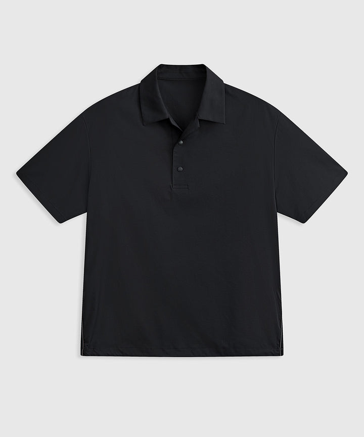 Side-Stripe Open Collar Shirt