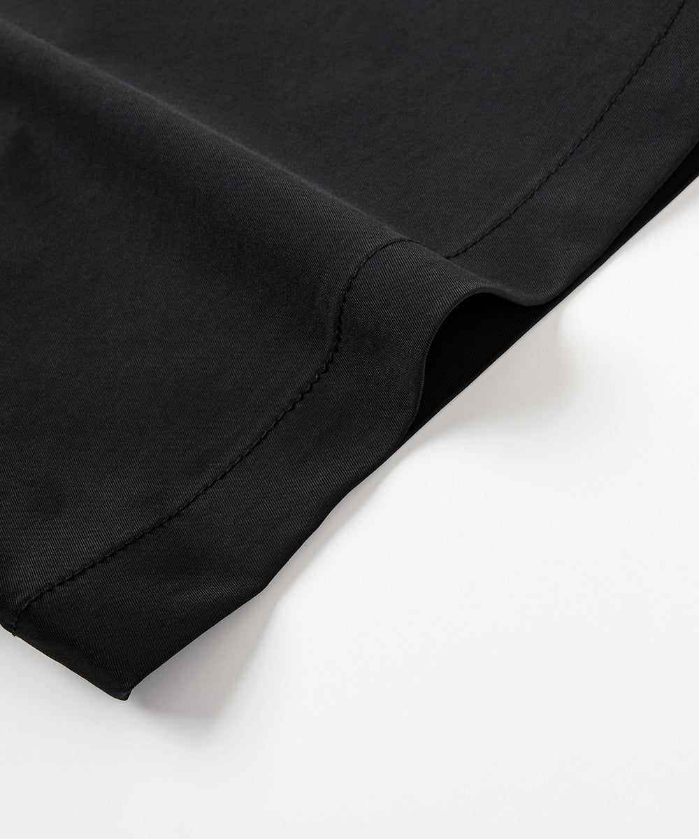 Side-Stripe Open Collar Shirt