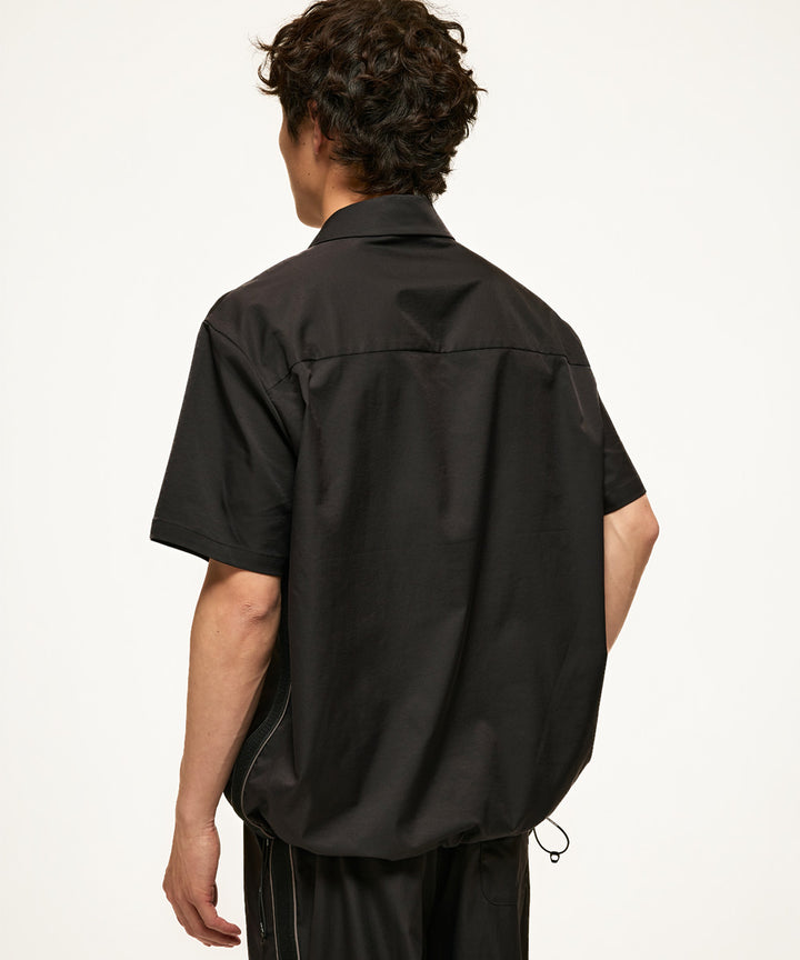 Side-Stripe Open Collar Shirt