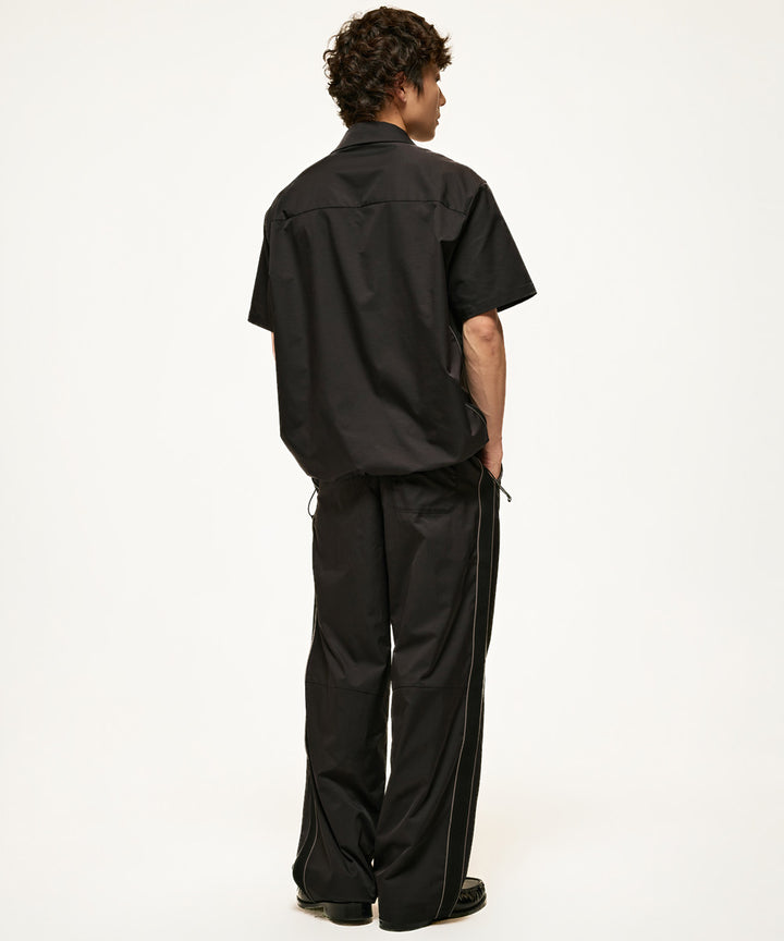 Side-Stripe Open Collar Shirt