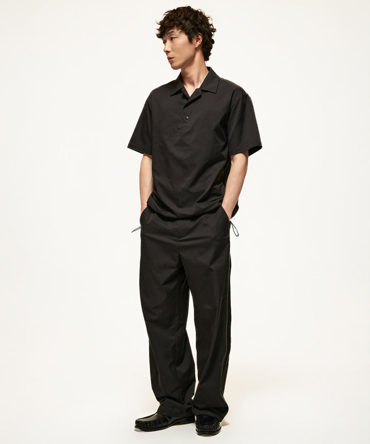 Side-Stripe Open Collar Shirt