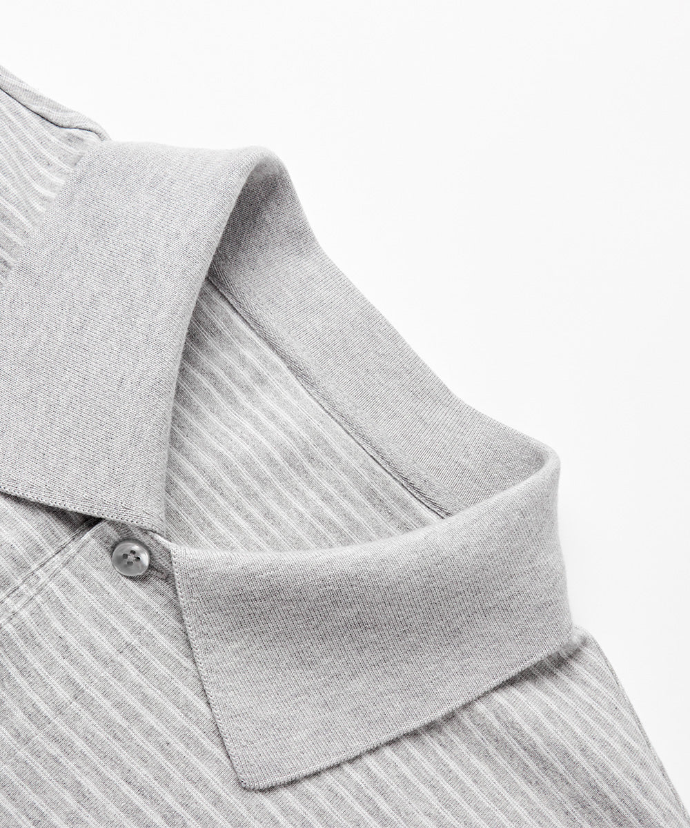 Yarn-Dyed Striped S/S Polo Shirt