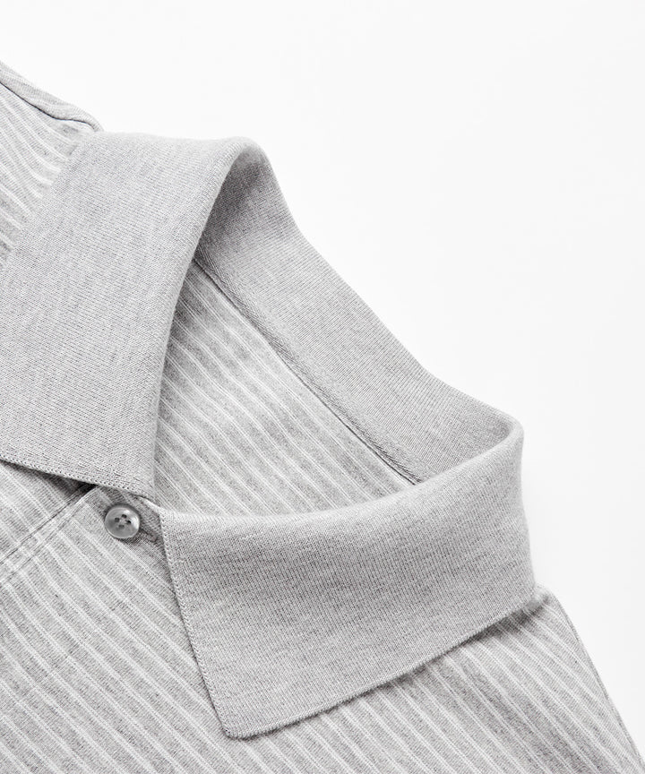 Yarn-Dyed Striped S/S Polo Shirt