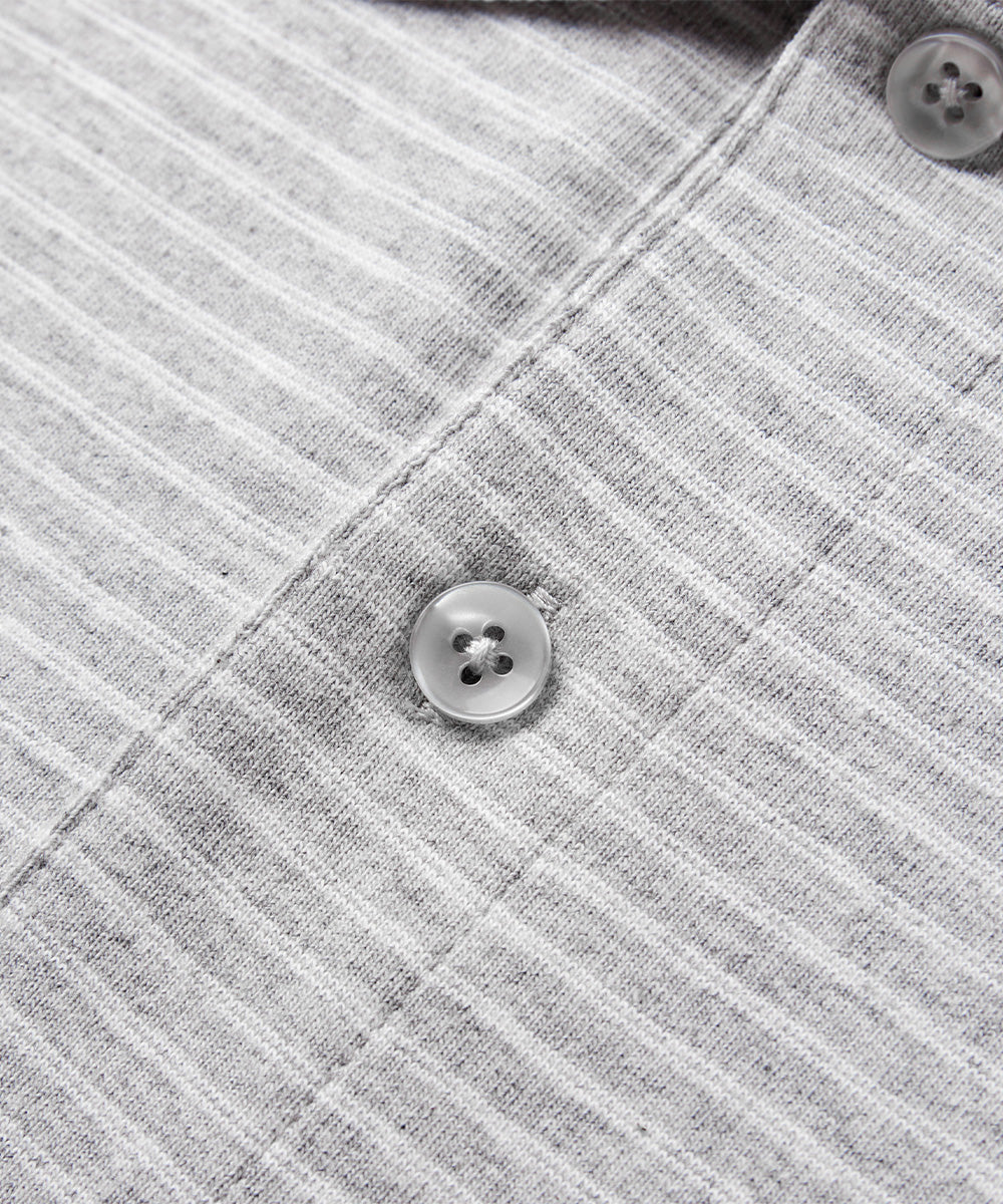 Yarn-Dyed Striped S/S Polo Shirt