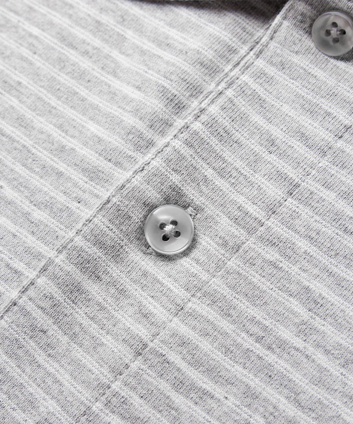 Yarn-Dyed Striped S/S Polo Shirt