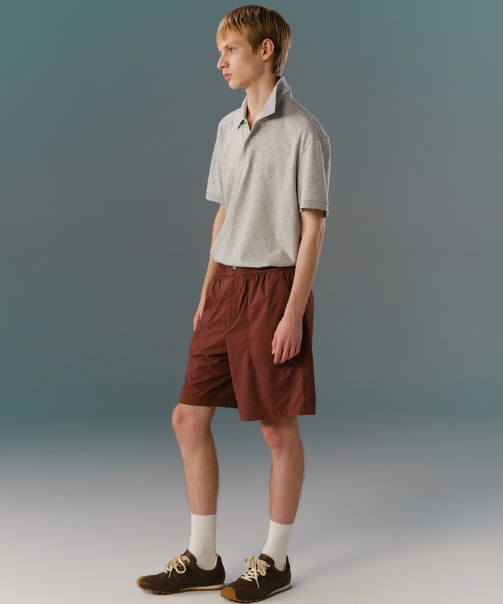 Yarn-Dyed Striped S/S Polo Shirt