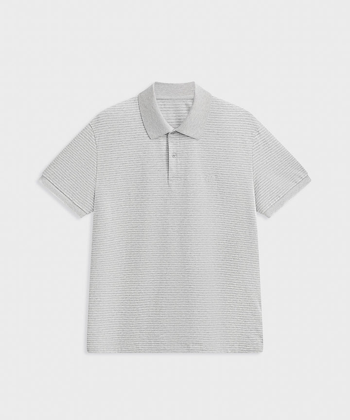 Yarn-Dyed Striped S/S Polo Shirt