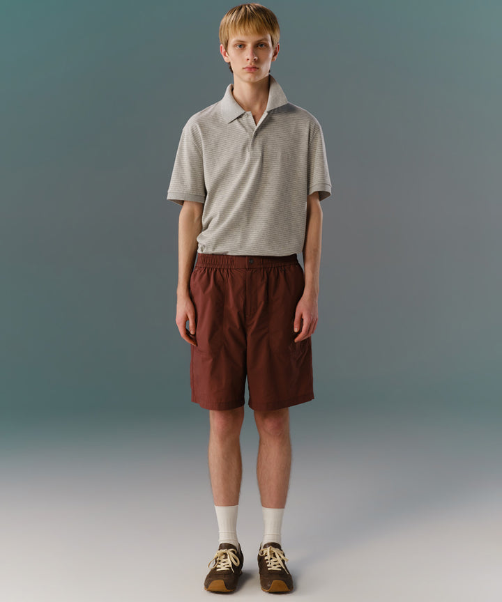 Yarn-Dyed Striped S/S Polo Shirt