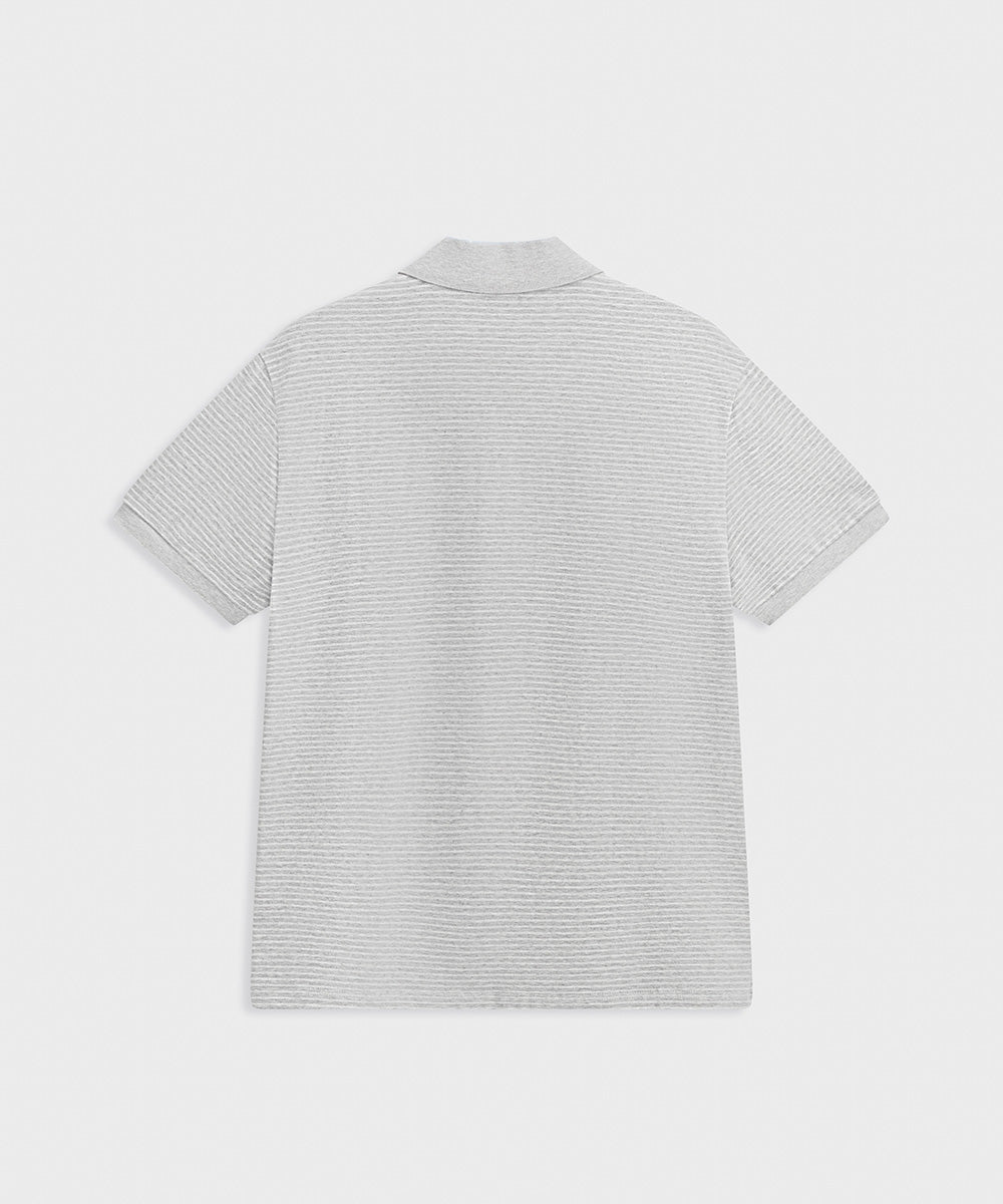 Yarn-Dyed Striped S/S Polo Shirt