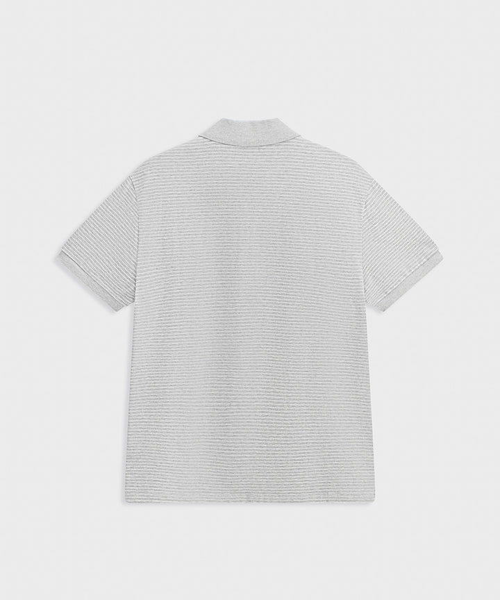 Yarn-Dyed Striped S/S Polo Shirt