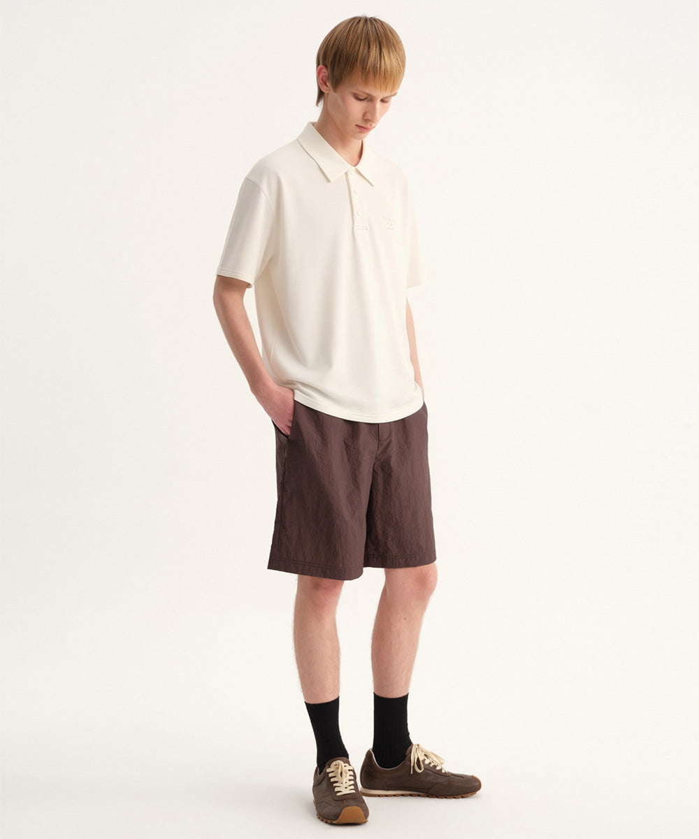 Short Sleeve Woven Polo Shirt