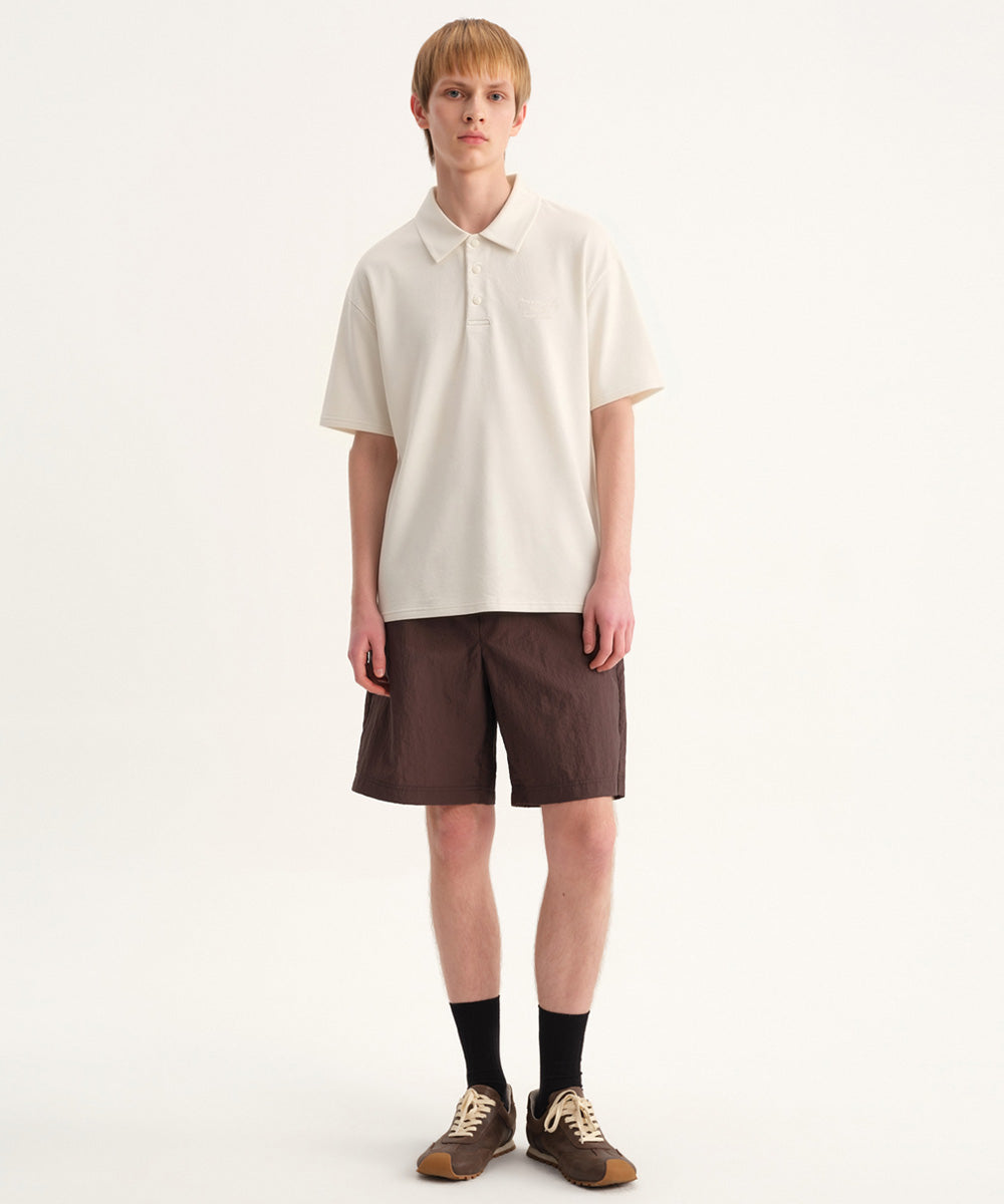 Short Sleeve Woven Polo Shirt