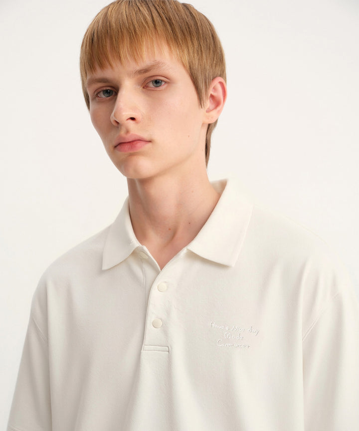 Short Sleeve Woven Polo Shirt
