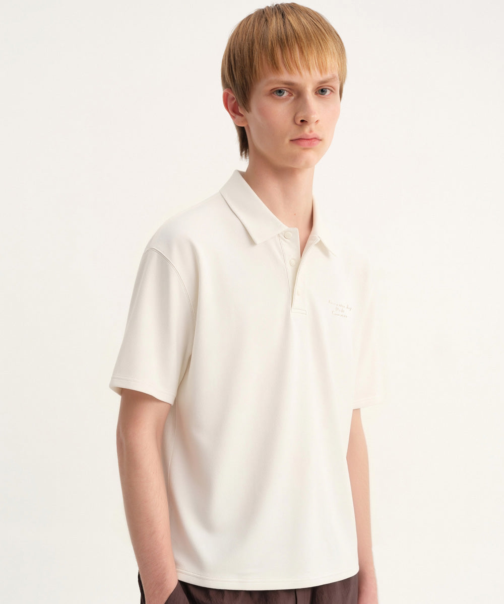 Short Sleeve Woven Polo Shirt