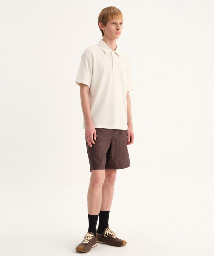 Short Sleeve Woven Polo Shirt