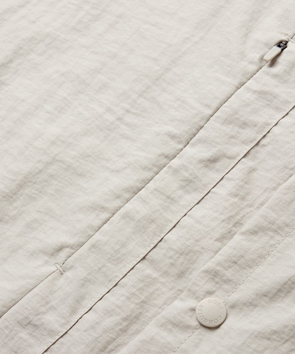Crinkle-Finish Regular-Collar Relaxed Shirt
