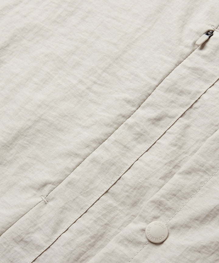 Crinkle-Finish Regular-Collar Relaxed Shirt